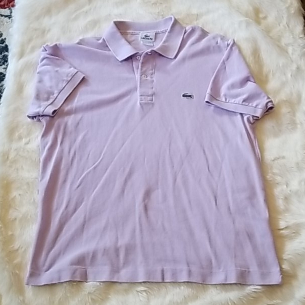 Lacoste purple polo style short sleeve shirt